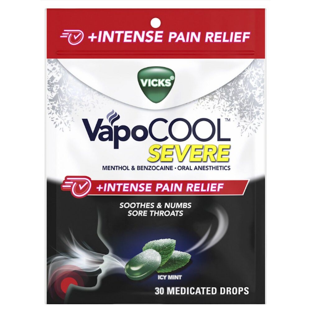 Vicks® VapoCool™ Starke Hustenbonbons – Wintergrün