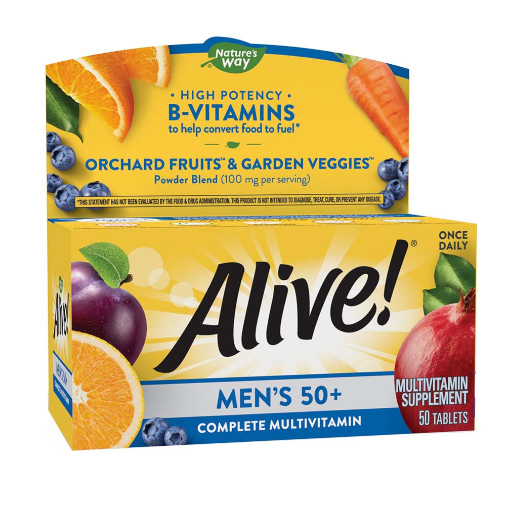 Nature's Way Alive Herren 50+ Komplettes Multivitamin – 50 Tabletten