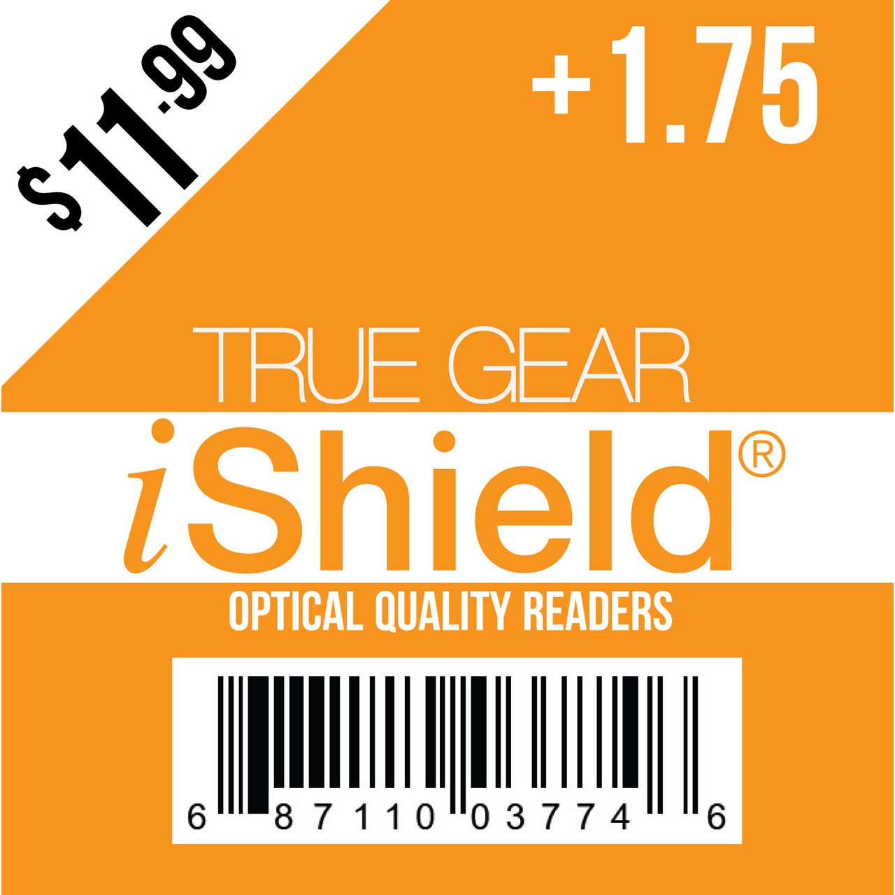 True Gear™ iShield Schutzbrille mit Sehstärke – +1.75 Dioptrien (11.99er-Serie)