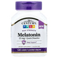 21st Century Melatonin, maximale Stärke, Kirsche, 12 mg, 120 Tabletten