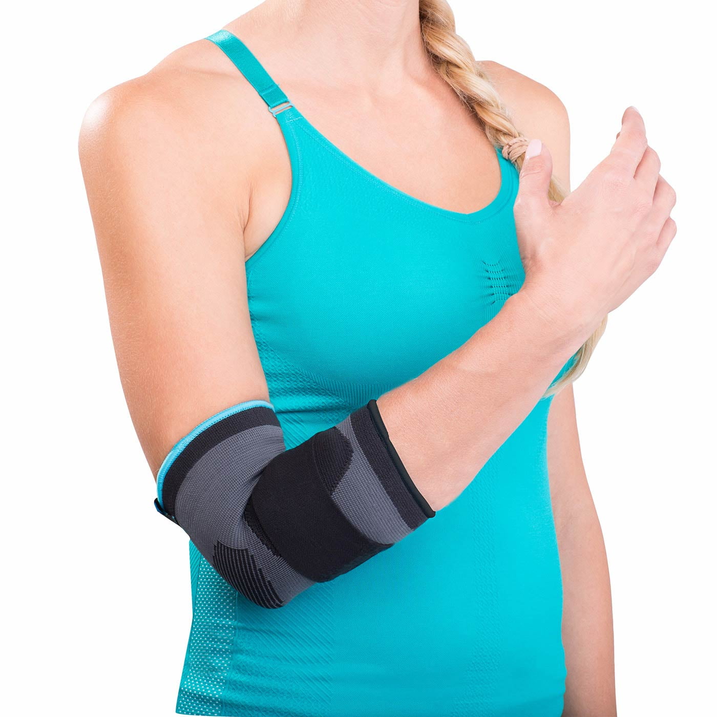 DJO Consumer LLC Donjoy Advantage Da161es02-blk-m Deluxe Elastic Ellbogenbandage für Verstauchungen Zerrungen Golfer- und Tennisarm Schwellungen Schwarz Medium 9 10.5