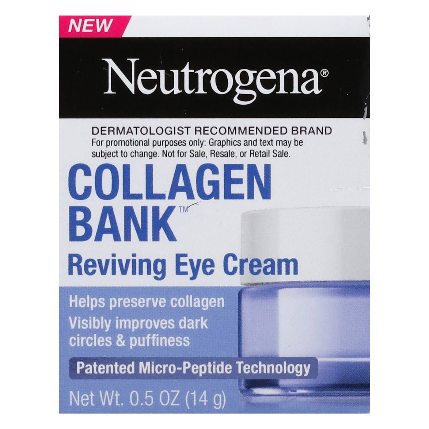 Neutrogena Colagen Bank Reviving Augen Gel Creme 0,5 Oz