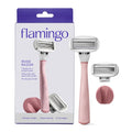Flamingo Rose Rasierer + 2 Klingen
