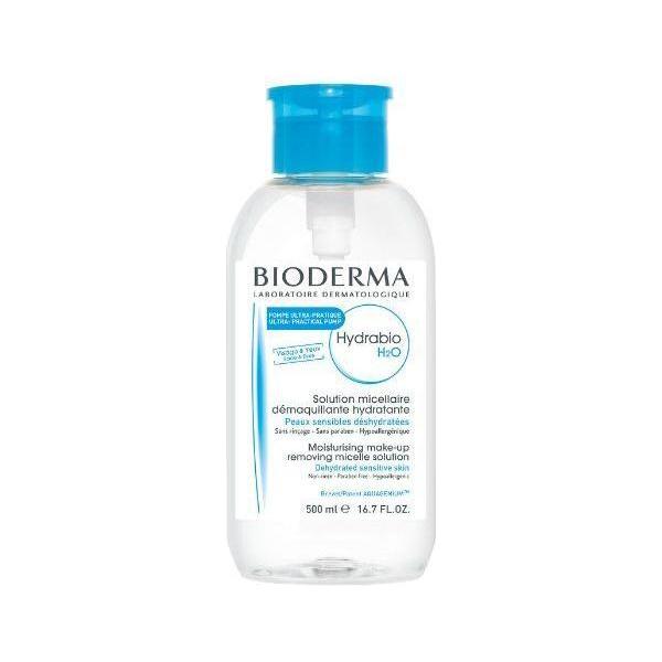Bioderma Hydrabio H2O Ujë Micelar Hidratues për Heqjen e Make-up-it Lëkurë e Ndjeshme - 16.9 Oz