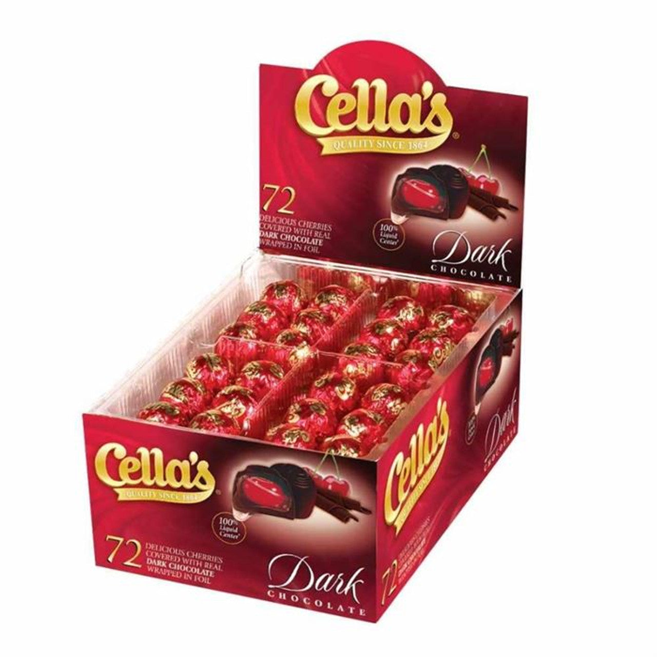 Cella's Zartbitterschokolade überzogene Kirschen 72er-Box