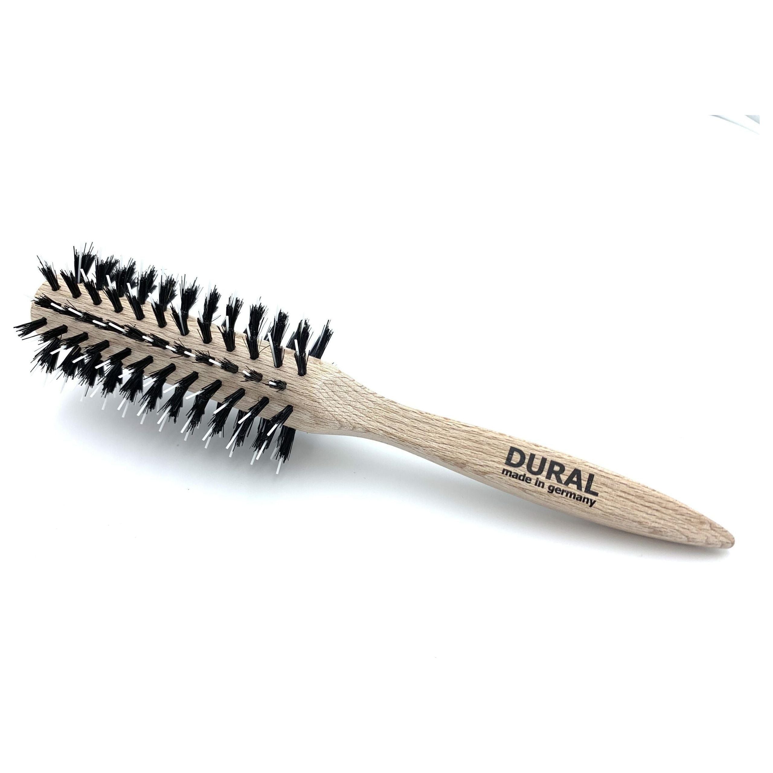 Furça e flokëve Dural Pin Styler për Stilim & Kujdes Qime Derri & Najloni i Bardhë prej Druri Ahu