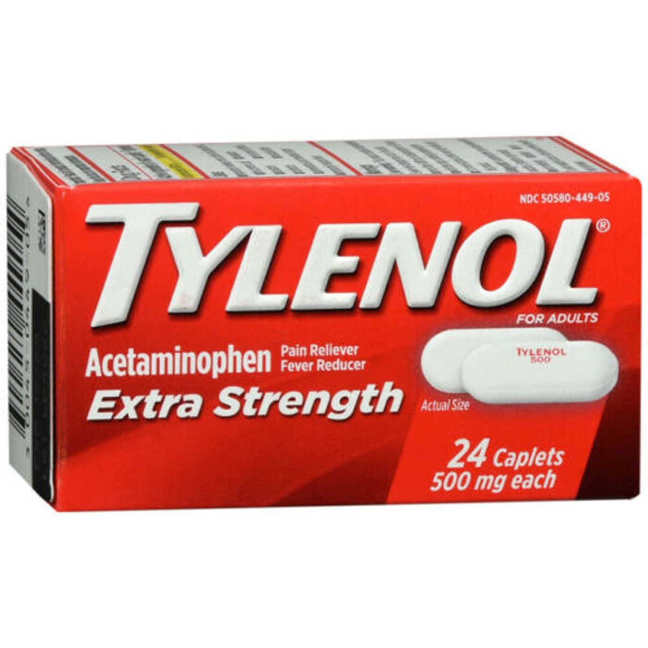 Tylenol Extra Strength, 500mg Paracetamol Schmerzmittel, 24 St. Kapseln
