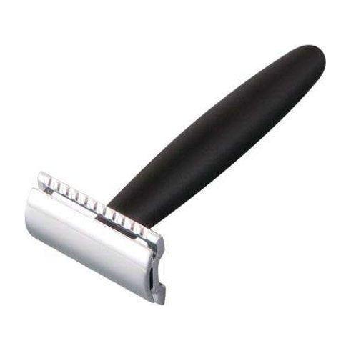 Brisje me dy tehe Merkur Straight Cut Krom, Dorezë e Gjatë e Zezë 44C