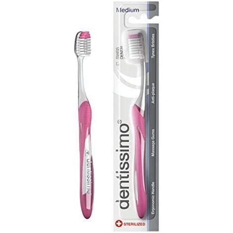 Furçë dhëmbësh Dentissimo, mesatare, rozë