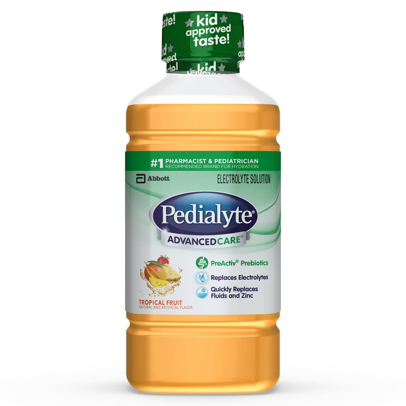 Pedialyte Advanced Care Tropische Früchte Elektrolytlösung, 1 Liter
