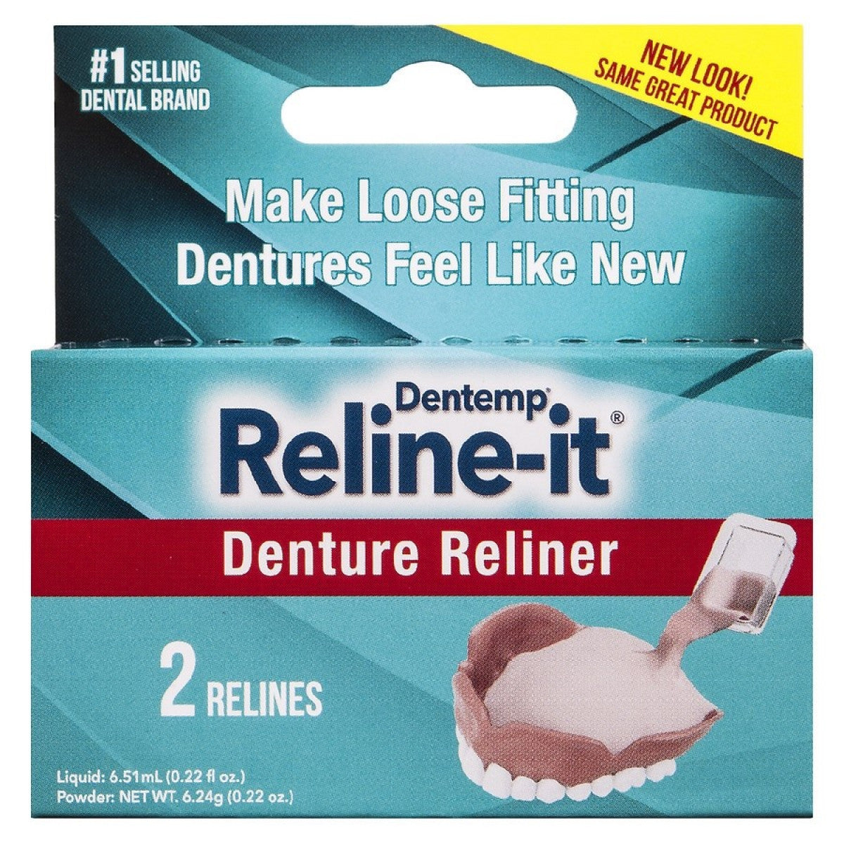 Dentemp Reline-It Zahnprothesen-Unterfütterung 2 Stück Packung