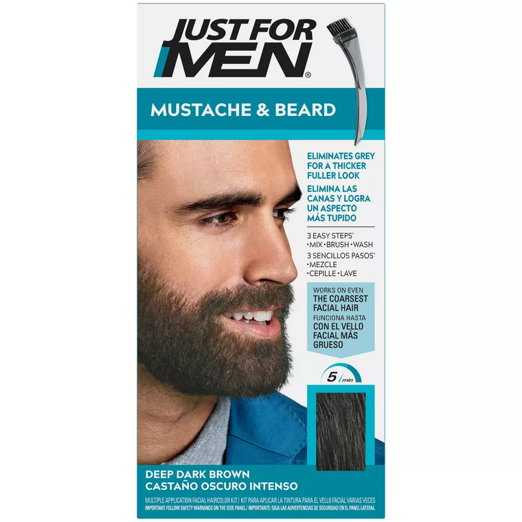 Just For Men Bart- und Schnurrbartfarbe, Tiefdunkelbraun M-46