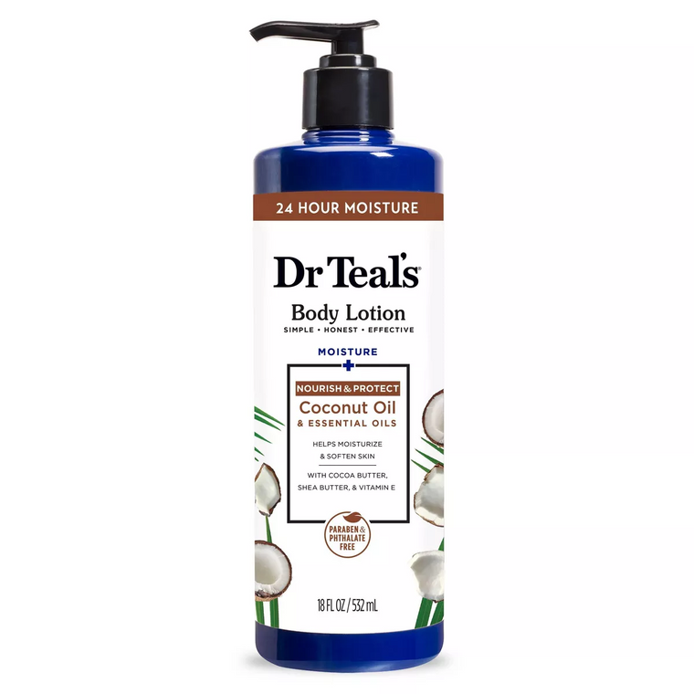 Dr Teal's Feuchtigkeit + pflegende Kokosnussöl Körperlotion 532 ml