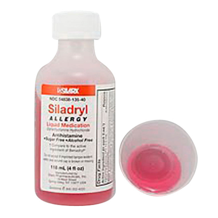 Artikujt më të shitur Siladryl Liquid Sf Af 12.5/5Ml 118 Ml nga Silarx Pharmaceutical
