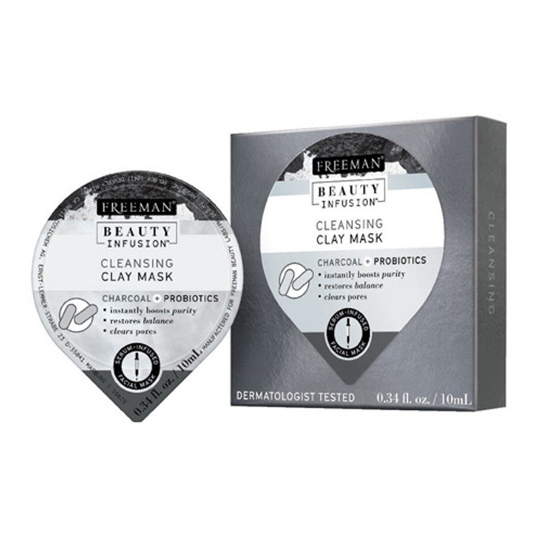 Freeman Skincare Beauty Infusion Kohle- und Probiotika-Reinigungs-Tonmaske, 10 ml