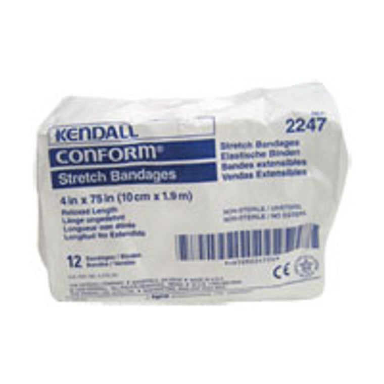 Stretch Gauze Conform Bandages Nonsterile 4" X 75" - 12 Rolls