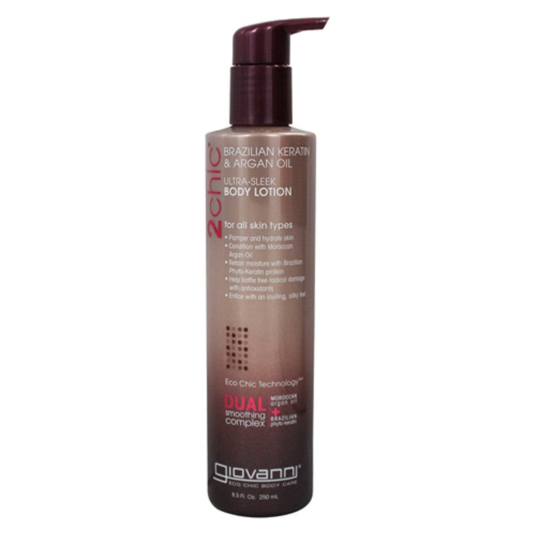 Giovanni Cosmetics 2chic Brazilian Keratin & Argan Oil Ultra Sleek Body Lotion 250 ml