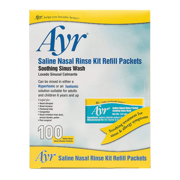 Ayr Saline Nasalspülung Nachfüllpackungen (100 Stück)
