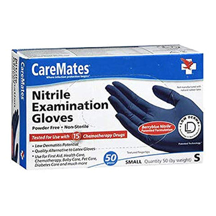 CareMates Puderfreie Nitril-Untersuchungshandschuhe Klein