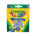 Krijonë Crayola Ultra-Clean të Larë, të Mëdha, 8 Ngjyra/Kuti