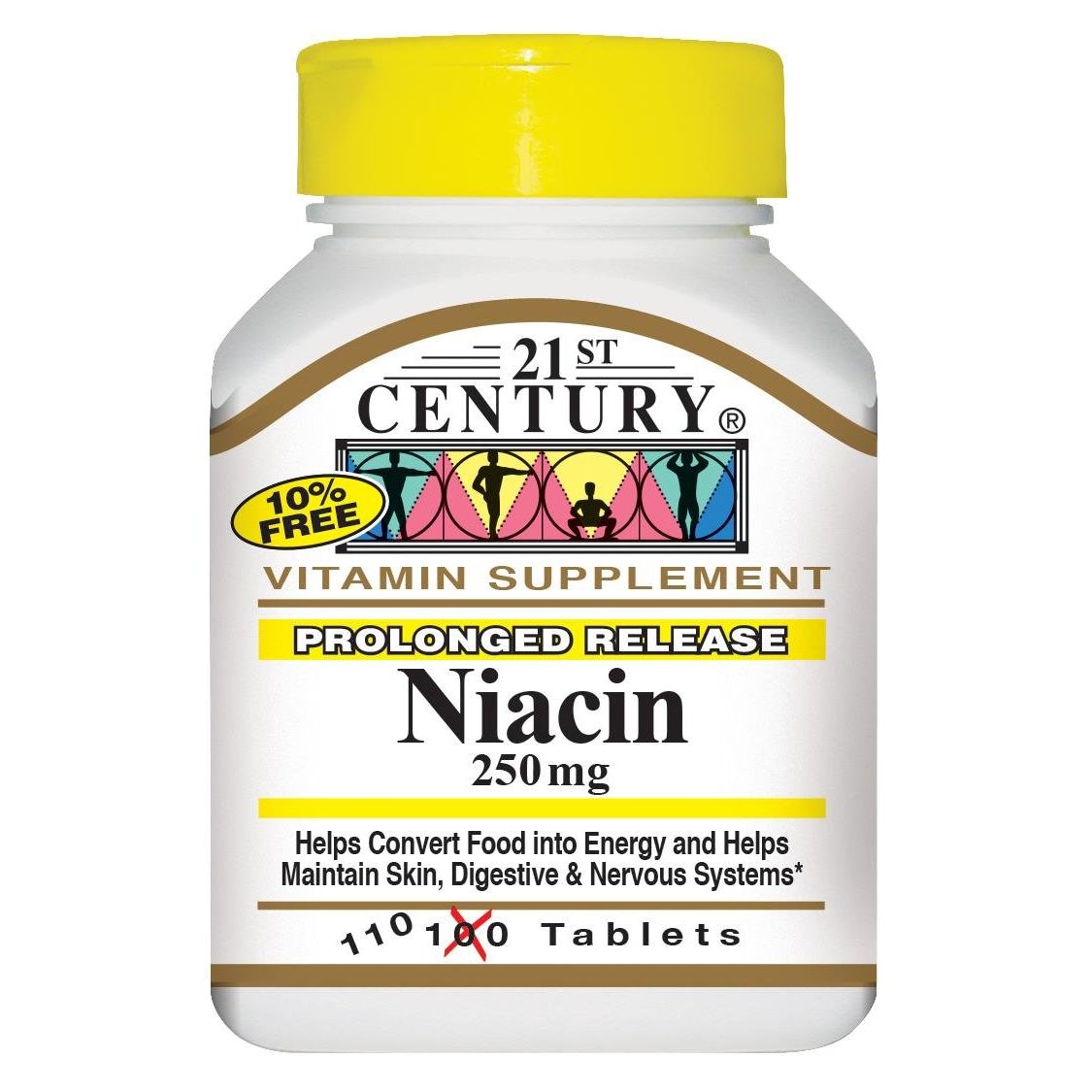 21st Century® Niacin – Çlirim i Zgjeruar – Tableta 250 Mg