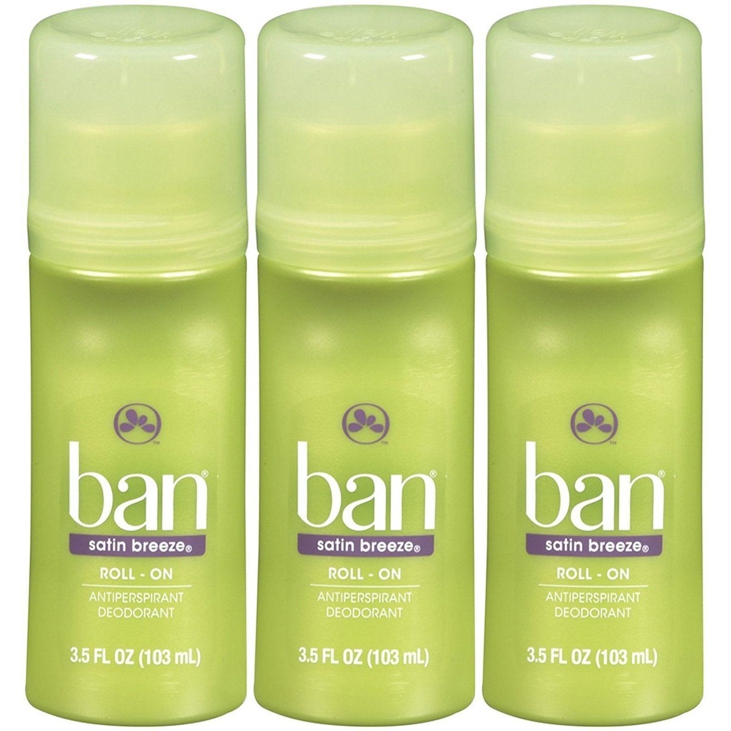 Ban Antiperspirant Roll-On, Satin Breeze - 99 g