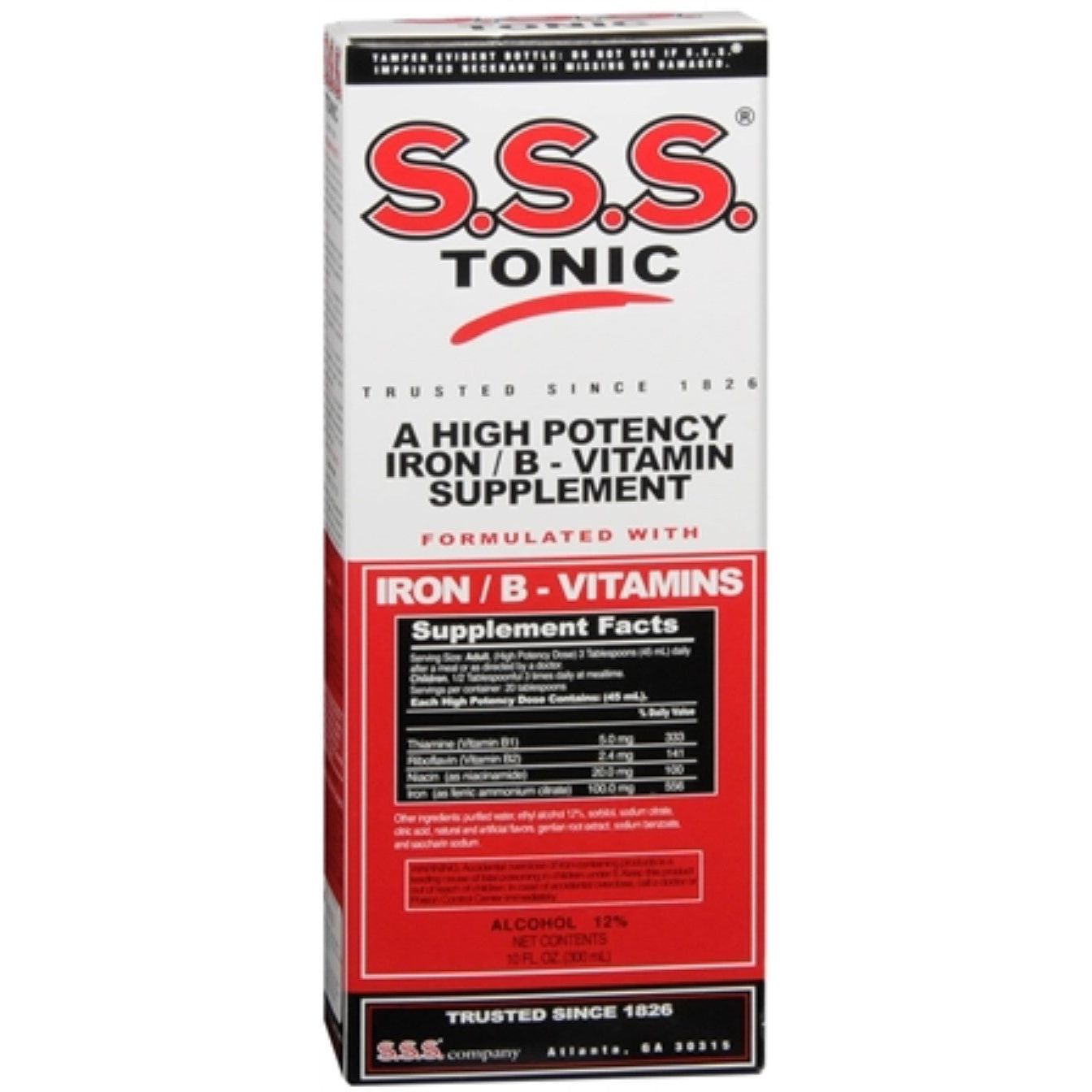 SSS Tonic Hochwirksames Eisen/B-Vitamin-Ergänzungsmittel 295 ml