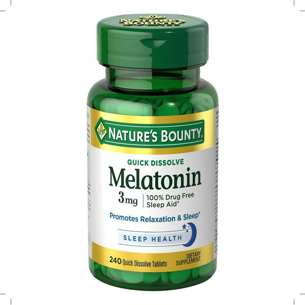 Nature's Bounty Melatonin, 3 mg, schnell lösliche Tabletten