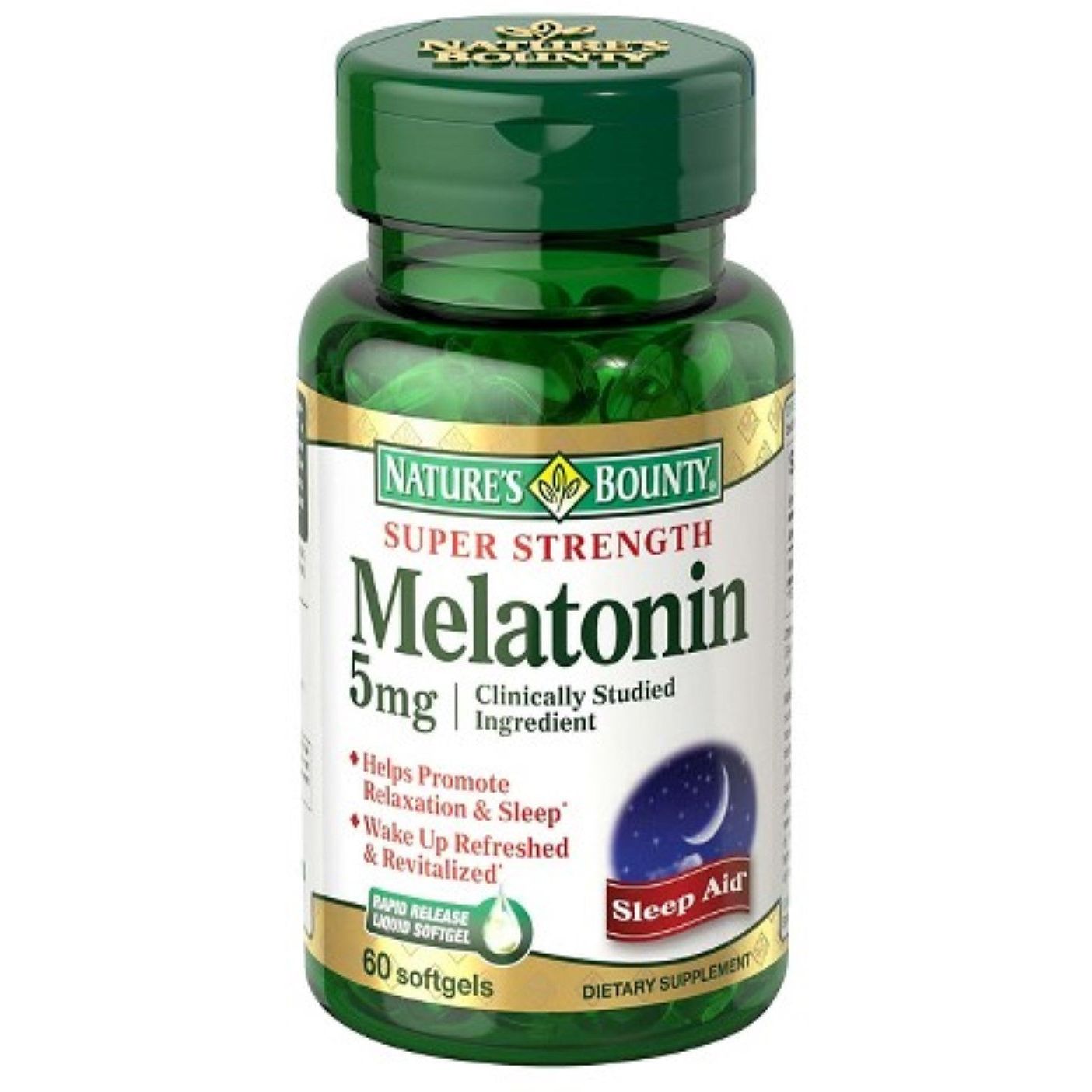 Nature's Bounty Sleep Health Melatonin Rapid Release Weichkapseln, 5 mg
