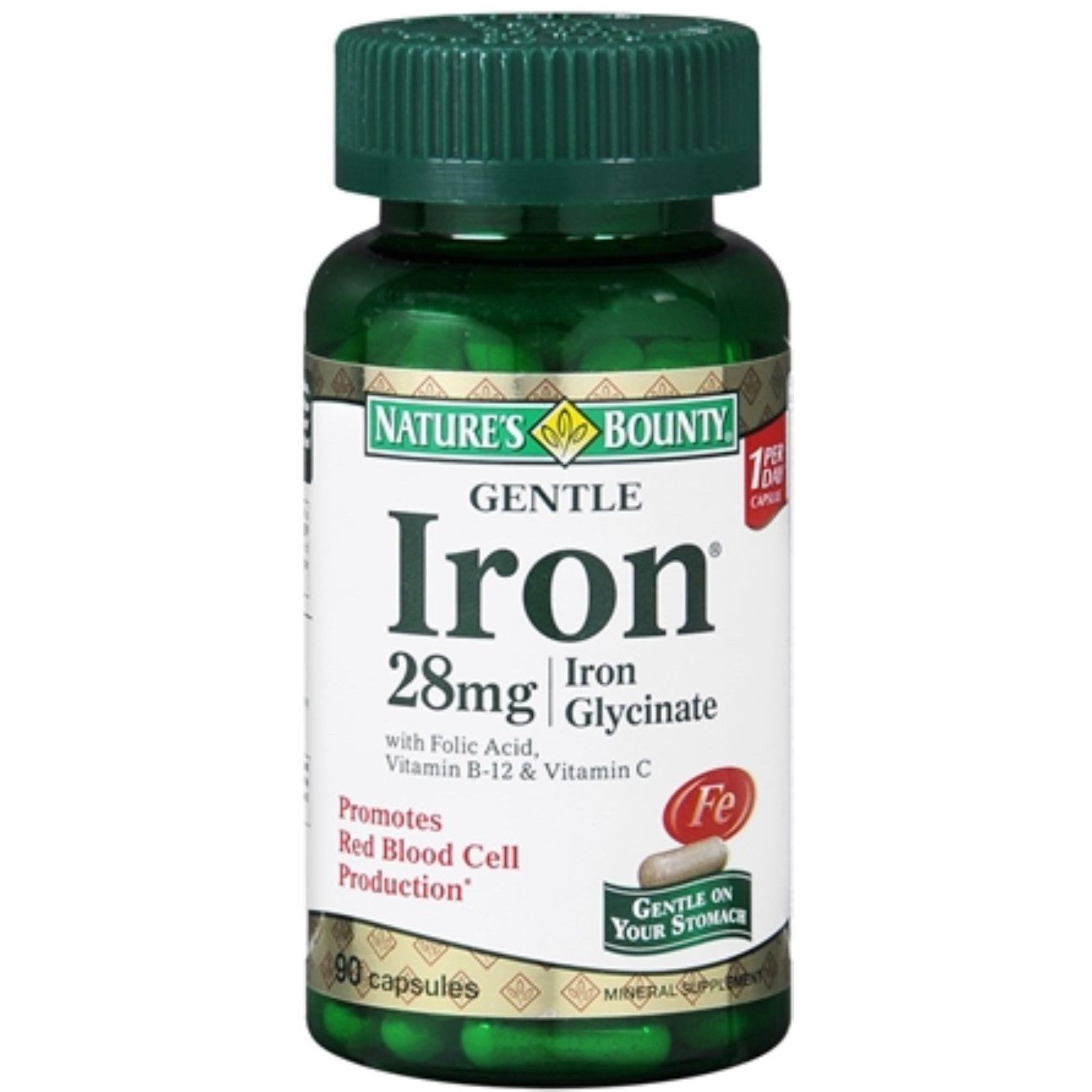 Nature's Bounty Sanftes Eisen 28 mg - 90 Kapseln