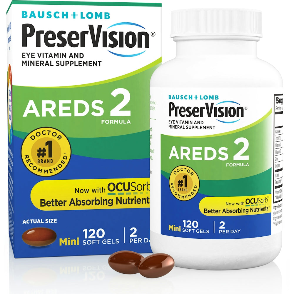 PreserVision Augen Vitamin- & Mineralstoff-Nahrungsergänzungsmittel Areds 2 Rezeptur
