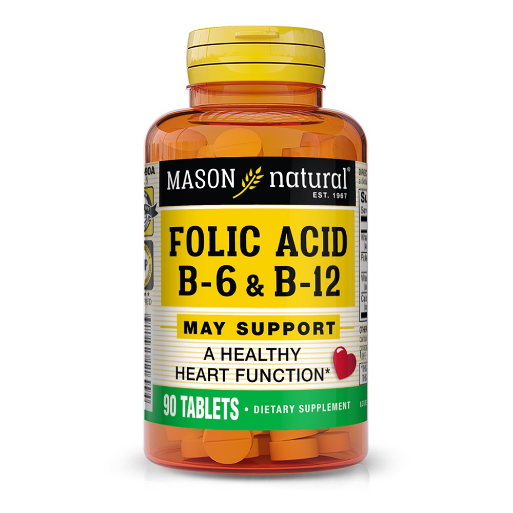 Mason Natural Folsäure B6 & B12 - 90 Tabletten