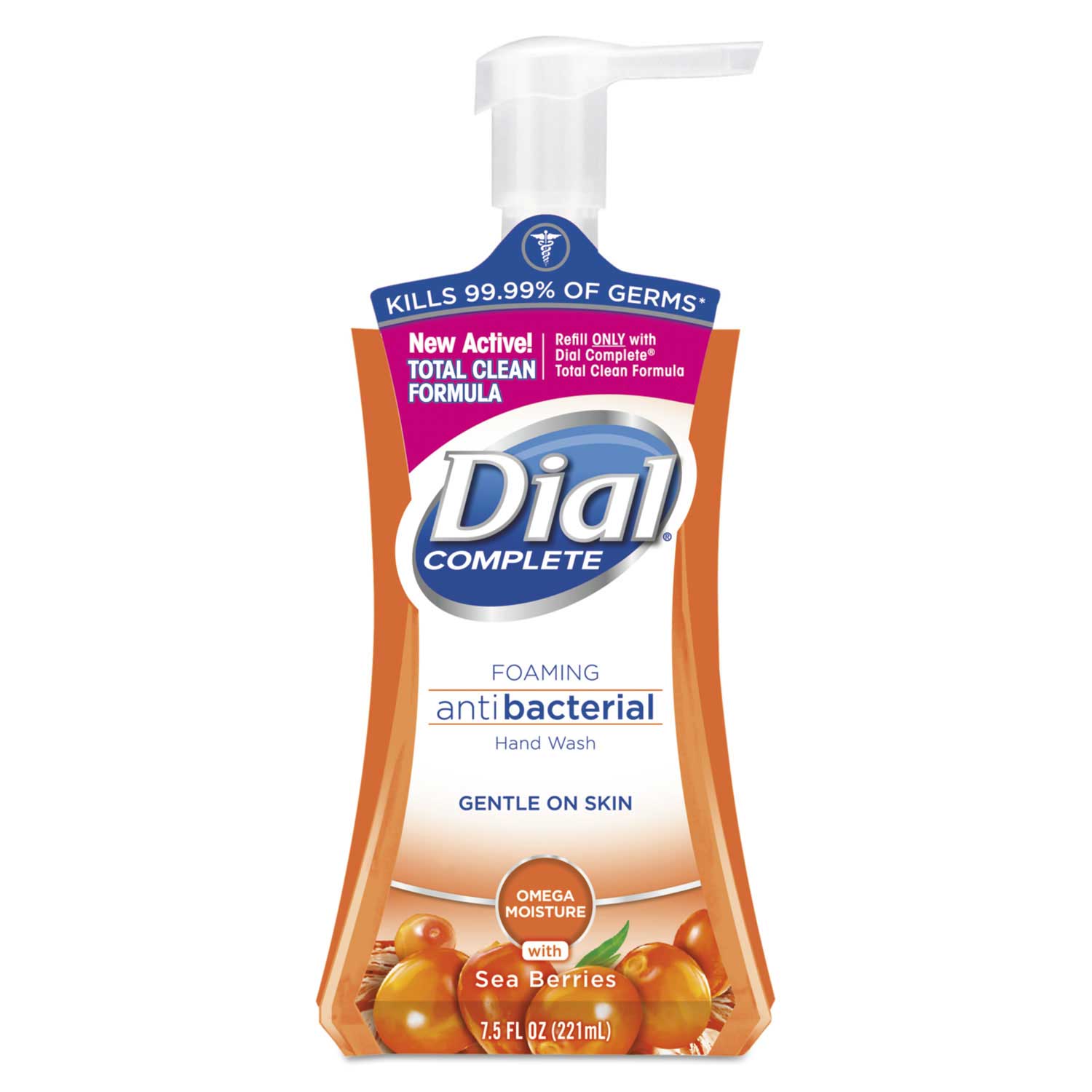 Dial Complete Sea Berries mit Omega Feuchtigkeit Antibakterielle Schaumhandseife, 7,5 Unzen Spenderflasche