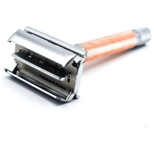 Parker 74R RG Rasierhobel, Roségold & Satiniert-Chrom, Schwer, Butterfly-Öffnung