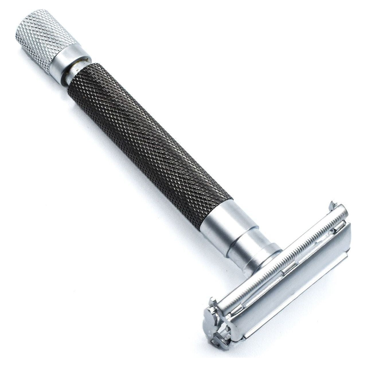 Parker 74R GR Graphit & Satinierter Chrom Schwerer Sicherheitsrasierer mit Schmetterlingsöffnung