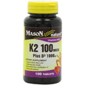 Mason Natural Vitaminë K2 100 Mcg Plus D3 1000 Njësi Ndërkombëtare Tableta