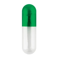 Coni-Snap® Leere Gelatinekapseln, Größe 0, Grün/Transparent (5.000 Stück)