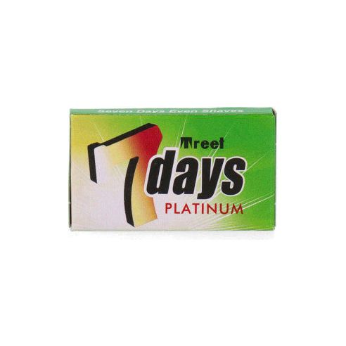 Tehe Treet 7 Days Platinum Double Edge - Set prej 5 thikash brisku