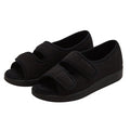 Silverts Womens Easy Closure Sandal For Indoors & Outdoors Black