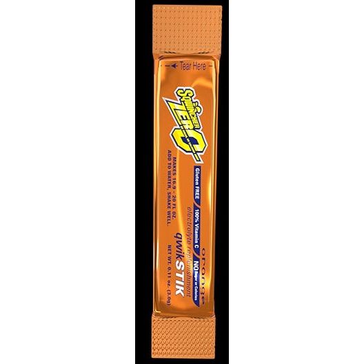 Sqwincher Zero Qwik Stik Orange - Zuckerfreies Elektrolytgetränkpulver, 12 Packungen à 10 Sticks