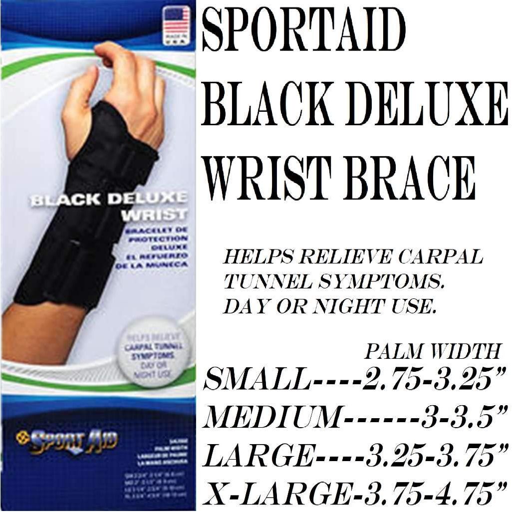 Sport Aid Black Deluxe Handgelenk links mittel