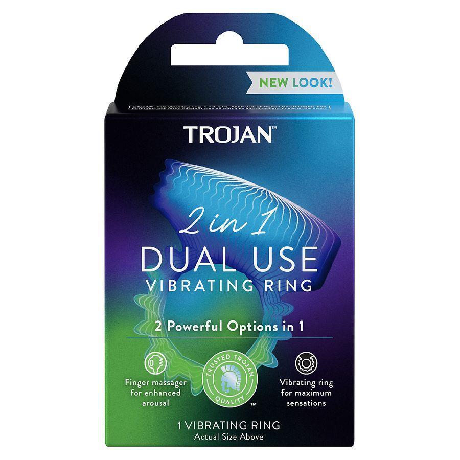 Trojan Vibrations 2-in-1 Vibrationsring & Fingermassagegerät