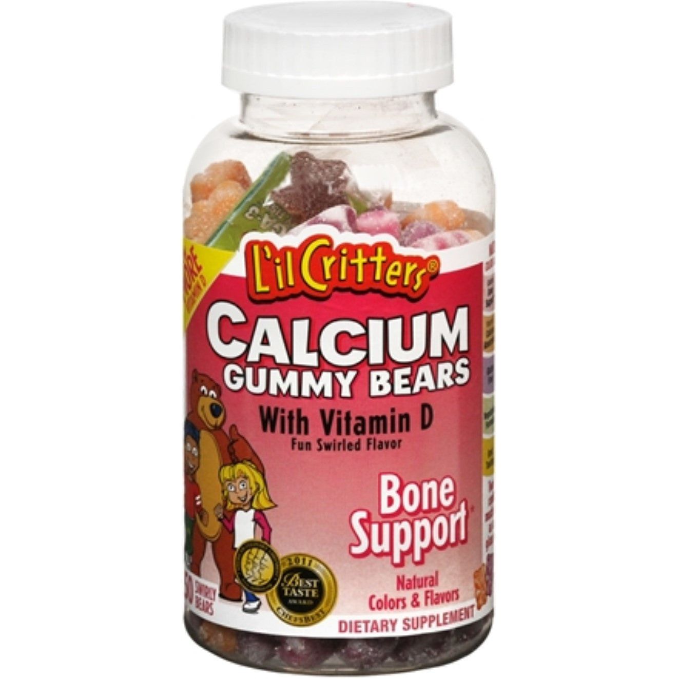 L'il Critters Kids Kalcium Gummy Bears Me Vitaminë D3, 150 copë