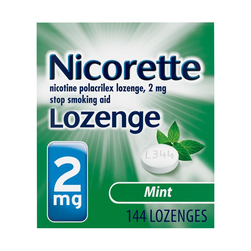 Nicorette 2mg Ndihmë Ndaluese e Duhanit Nikotinë Pastilë - Mente - 144 copë