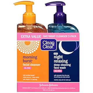 Pastë Fytyre për Aknet "Clean & Clear" Ditë dhe Natë Pa Vaj 8 fl oz (2 Pako)
