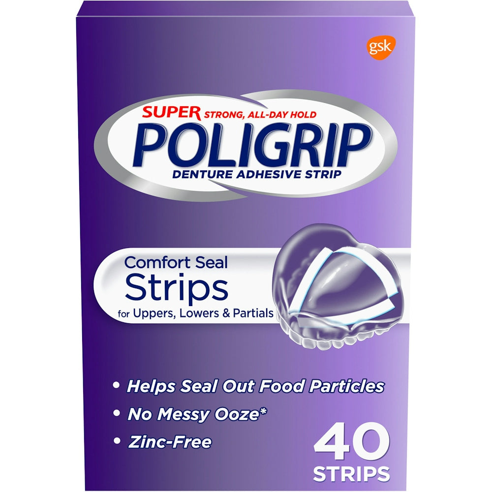 Super Poligrip Haftgel Komfort-Dichtungsstreifen 40 Stk.