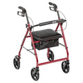 Drive Medical Aluminium Rollator mit hochklappbarer/abnehmbarer Rückenlehne und gepolstertem Sitz