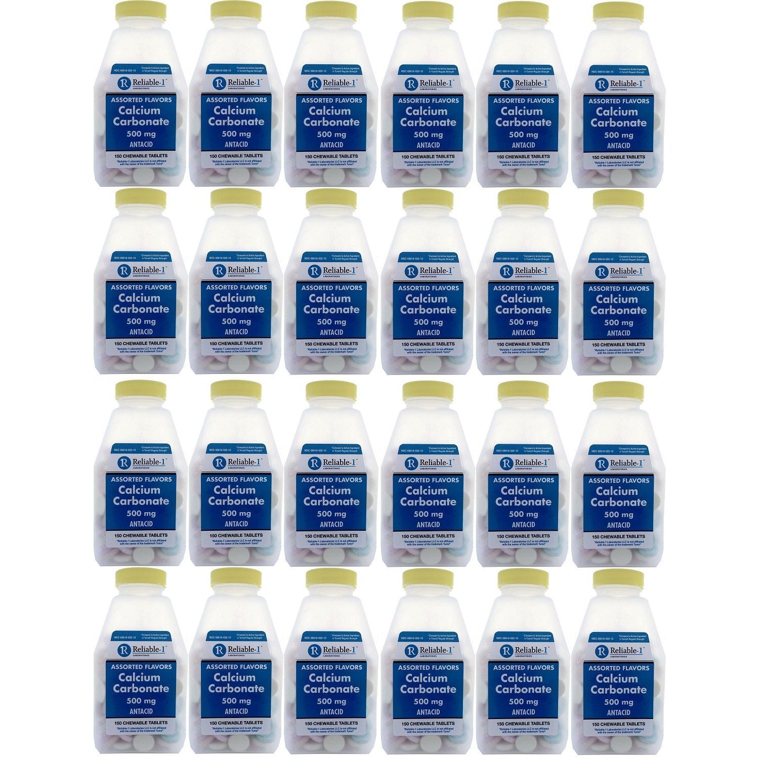 Reliable1 Kalcium Karbonat 500mg- 150 Tableta të Përtypshme Reliable 1