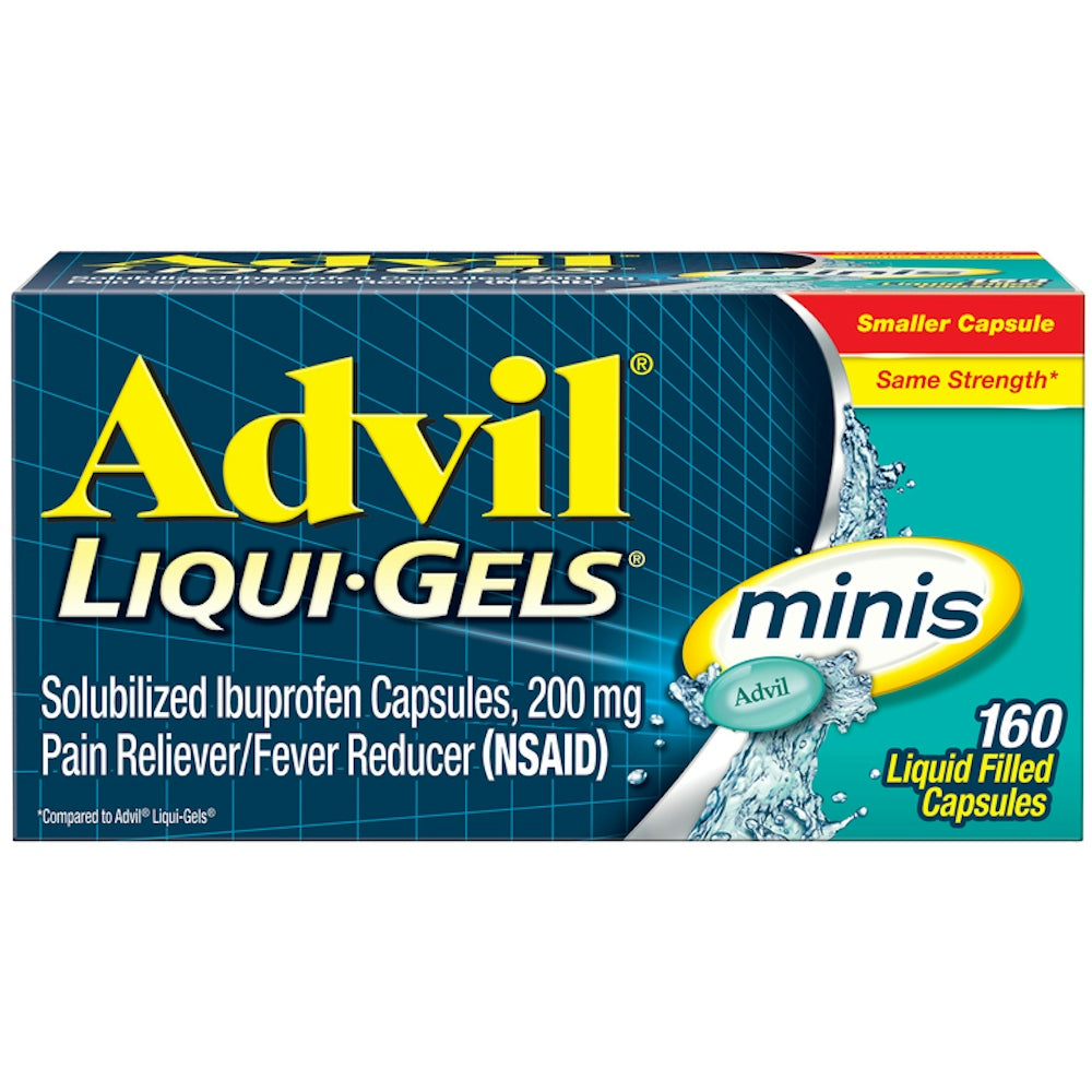 Advil Schmerzmittel/Fiebersenker, 200 mg, Minis, flüssig gefüllte Kapseln