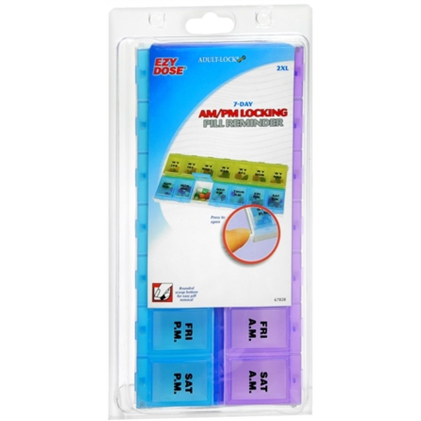 Ezy Dose Wochen-Pillendose AM/PM, abschließbar – 2XL (Stück)